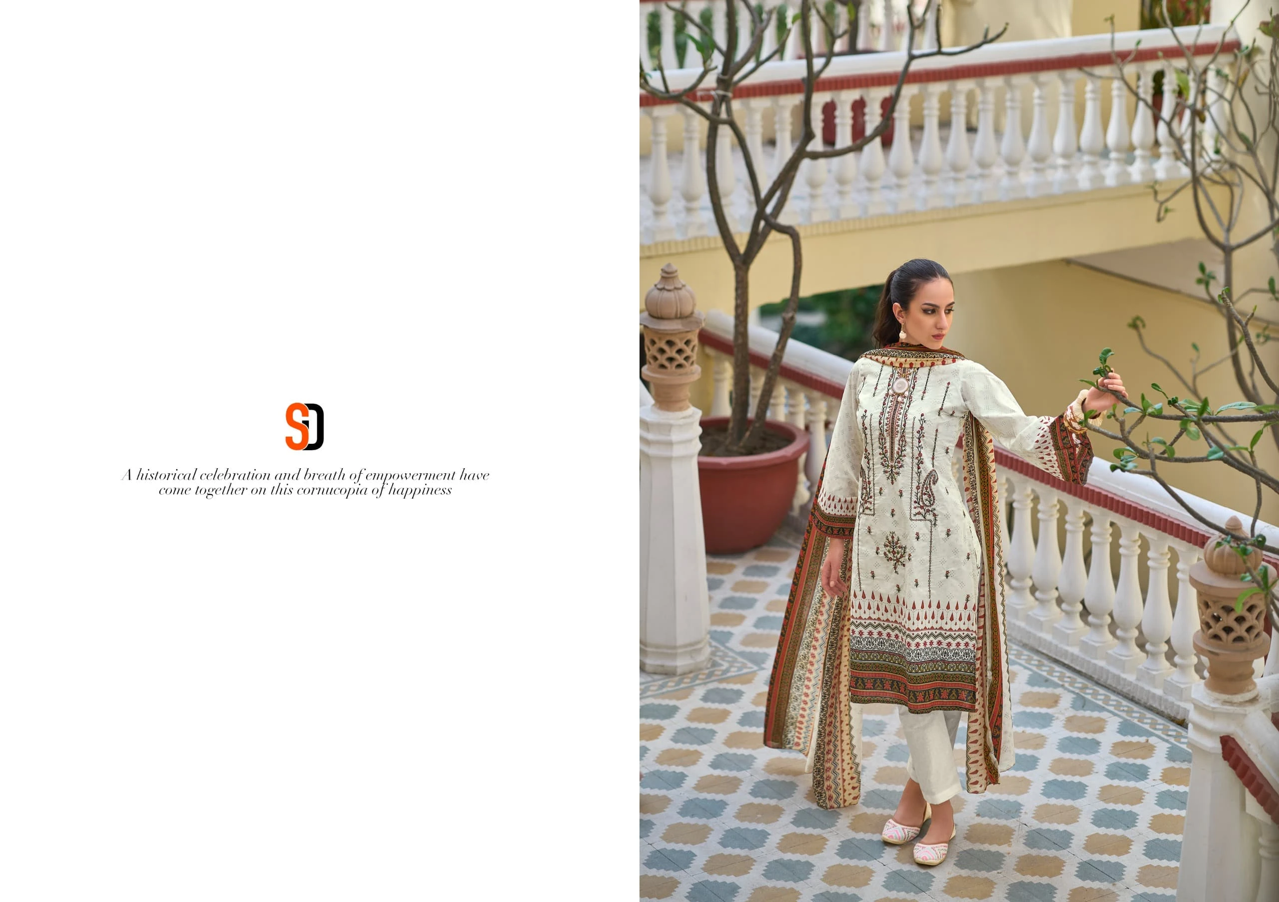Sharaddha Designer Bin Saeed Vol 9 Pure Cotton Wholesale Pakistani Salwar Suit Catalog — Wholesale Salwar Suits, MPA wholesale from Surat - Gallery Image 2